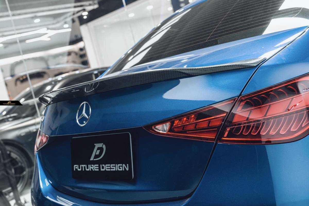 【FUTURE DESIGN】BENZ メルセデス・ベンツ C-Class W206 セダン トランク リアスポイラー 本物Drycarbon ドライカーボン カスタム エアロ拍卖
