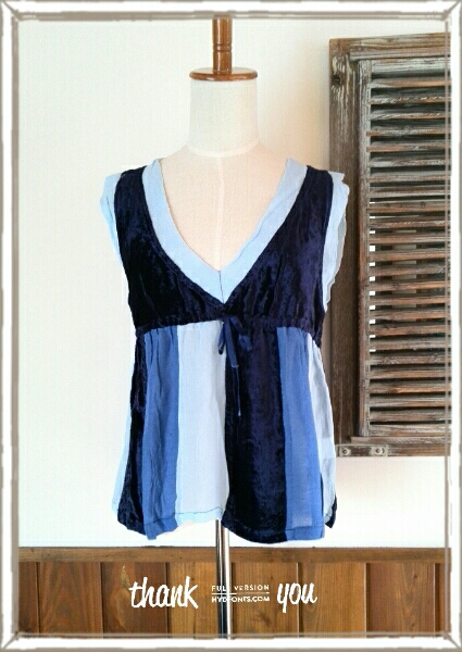 BEAMS BOY WEAR ノースリーブ カットソー M - L レディース トップス 青 ブルー チュニック ビームス S拍卖