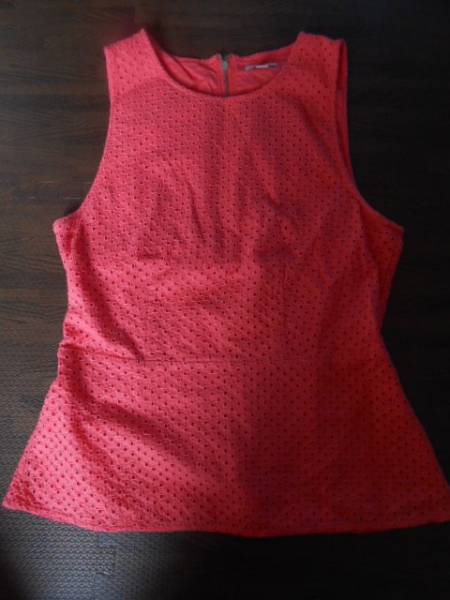 ★GAP★S サーモンピンクのノースリーブAラインのトップス レース used送料215円拍卖