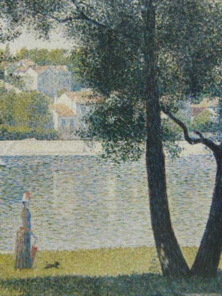 ジョルジュ・スーラー、セーヌ川、希少画集画、新品額装付、salt拍卖