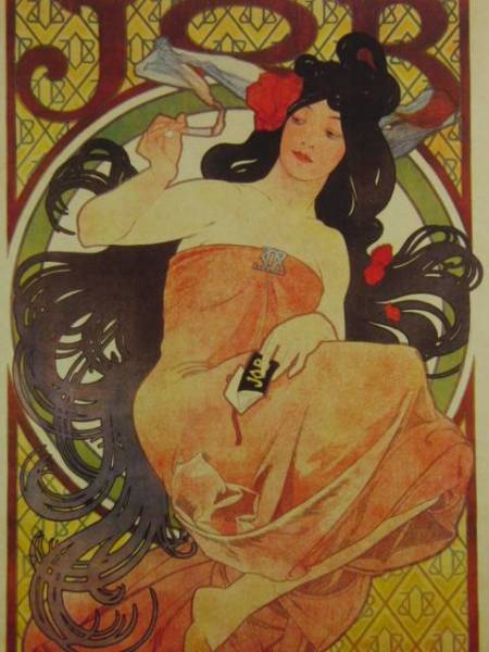 アルフォンス・ミュシャ、『ジョブ A』、希少画集画、高級新品額・額装付、送料無料拍卖