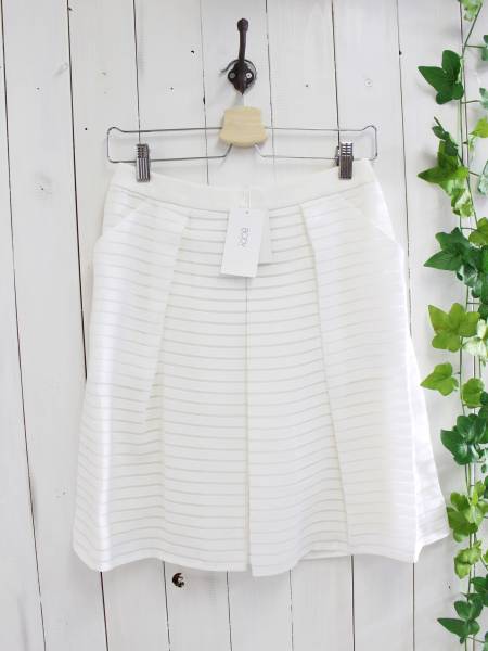 定価24,000円 新品*BODY DRESSING ボディドレッシング*シースルーボーダータックスカート 36(S)拍卖