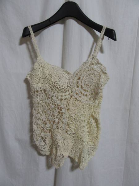 ☆☆送料無料☆☆mite of mi☆編込みキャミソール☆刺繍☆リゾート☆リネン☆z20拍卖