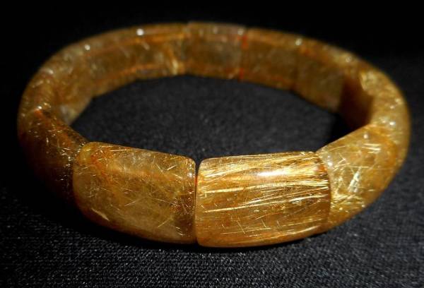 1 新品 タイチン ルチル バングル 44g 玉径14mm ブラジル産 4.5AAAA 針水晶 プラチナクォーツ プラチナ ラリマー拍卖