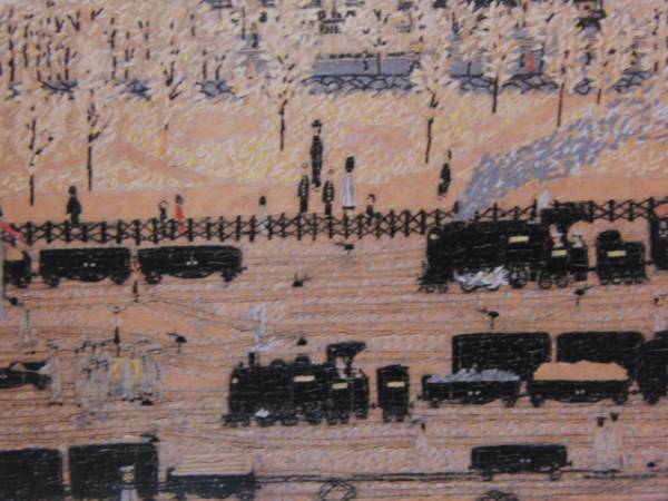 山下 清、汽車、希少高級画集画、新品額装付、salt拍卖