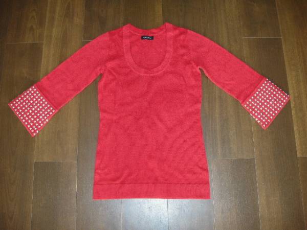 EGOISTエゴイストのスタッズ赤ニットS美品拍卖