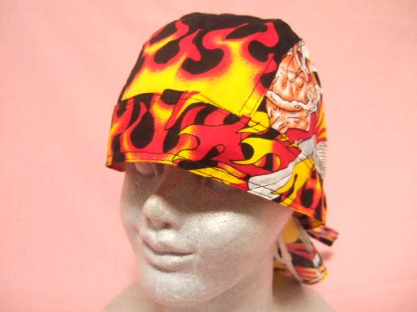 横浜最新 炎ジャンキードクロ♪バンダナキャップ 4枚まで送料180円 ξbcξ ξ 35s拍卖