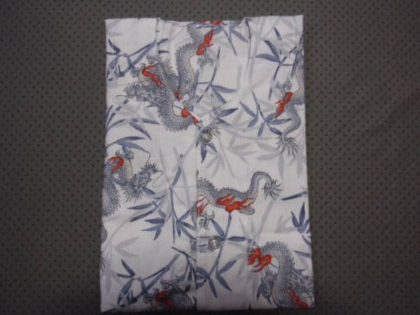 ☆ 祭 鯉口シャツ 子供 3号 白地 竜柄 新品 ☆拍卖