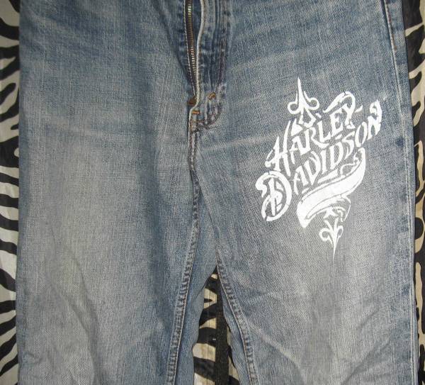 リーバイス 502 穴あき ハーレー・ダヴィッドソンのステンシル模様拍卖