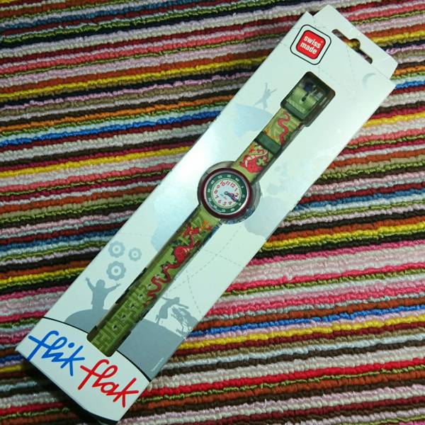 子供用 swatch スウォッチ flik flak フリック フラック キッズ ウォッチ 腕時計 中古品 ケース付き W050拍卖
