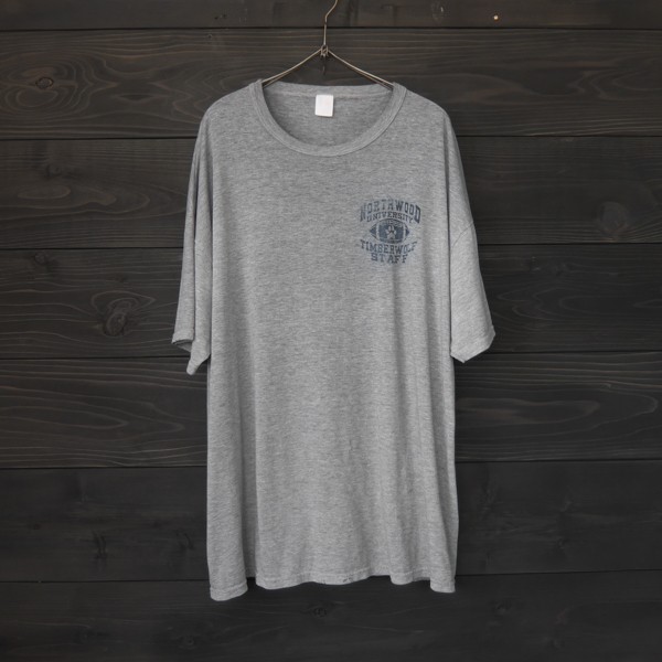 ★80's★RUSSELL ATHLETIC★ラッセルアスレチック★カレッジプリントT★NORTH WOOD★グレー★XLサイズ相当拍卖