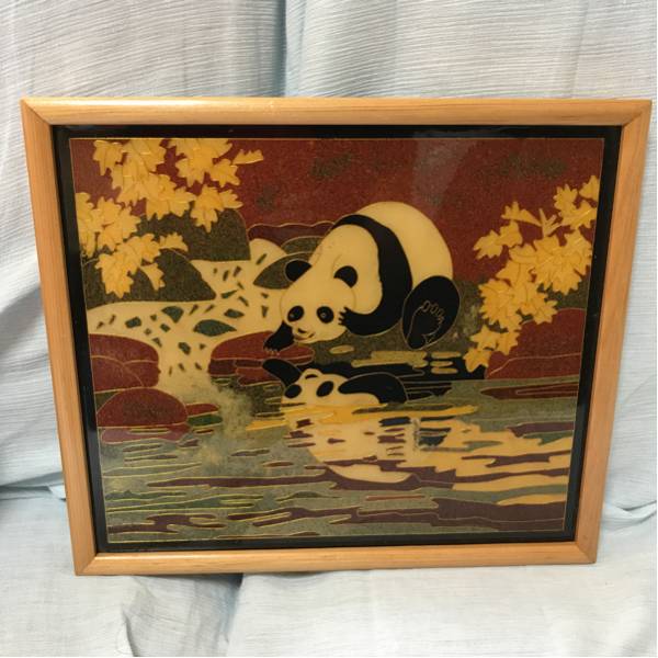 ◆即決◆パンダ 壁掛け 置物 絵画 額縁◆1409拍卖