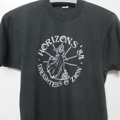 80s アメリカ製 オールド Tシャツ M 黒 dauters of zion ゴスペル スクリーンスターズ 80年代 USA古着 sy2073拍卖