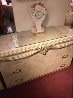 特価!イタリア輸入 キャメルCAMELホワイトアイボリー色3段チェストタンス拍卖