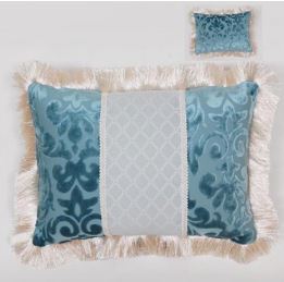 ♪ジェニファーテイラーミントブルークッション ジェニファーテイラーブルークッション長方形拍卖