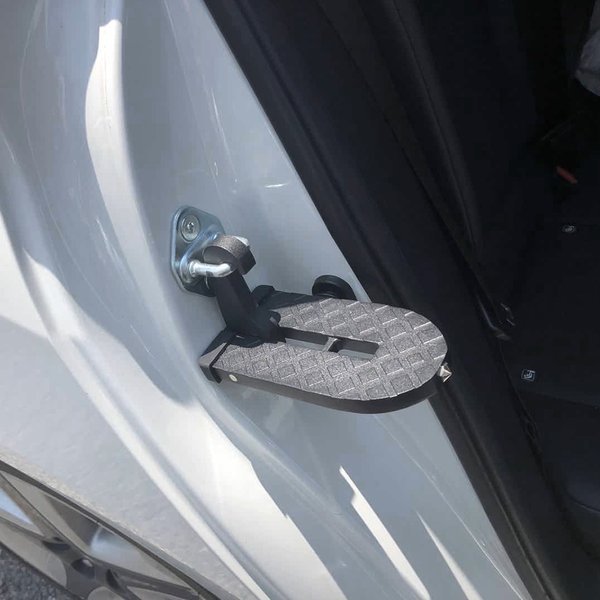 ドアステップ フット ペダル 汎用 補助 車用 ルーフキャリア 荷物 車載 洗車 安全ハンマー ブラック WD101599-BK拍卖