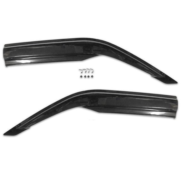 200系 ハイエース 1型 2型 3型 4型 5型 6型 レジアスエース 標準用 スポーツ サイド ドア インジェクション バイザー スモーク 金具付き拍卖