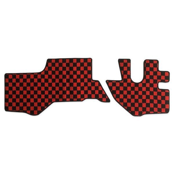 07エルフ タイタン アトラス コンドル 標準 シングルキャブ ダブルキャブ フロアマット F レッド x ブラック チェック 赤x黒 PA-TFM26-RD拍卖