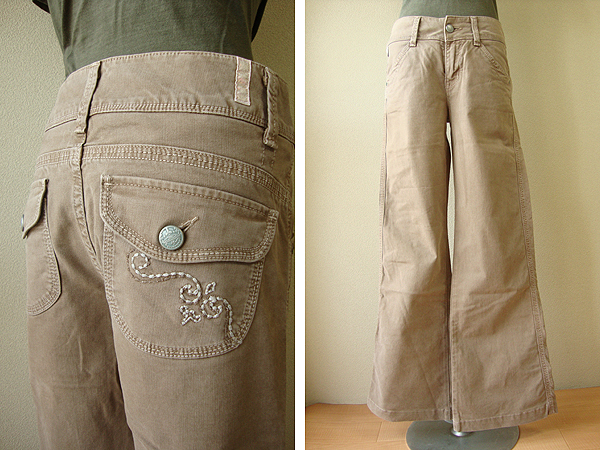 BRAPPERS ブラッパーズ LSB4151 綿 コットン ストレッチ フレア ジーンズ W66 L ブラウン こげ茶 刺繍 ステッチ 伸縮 日本製 ビッグジョン拍卖