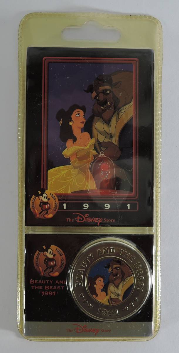 ☆S08■ディズニー THE DISNEY DECADES COINS 1991 BEAUTY AND THE BEAST■美女と野獣/未使用拍卖