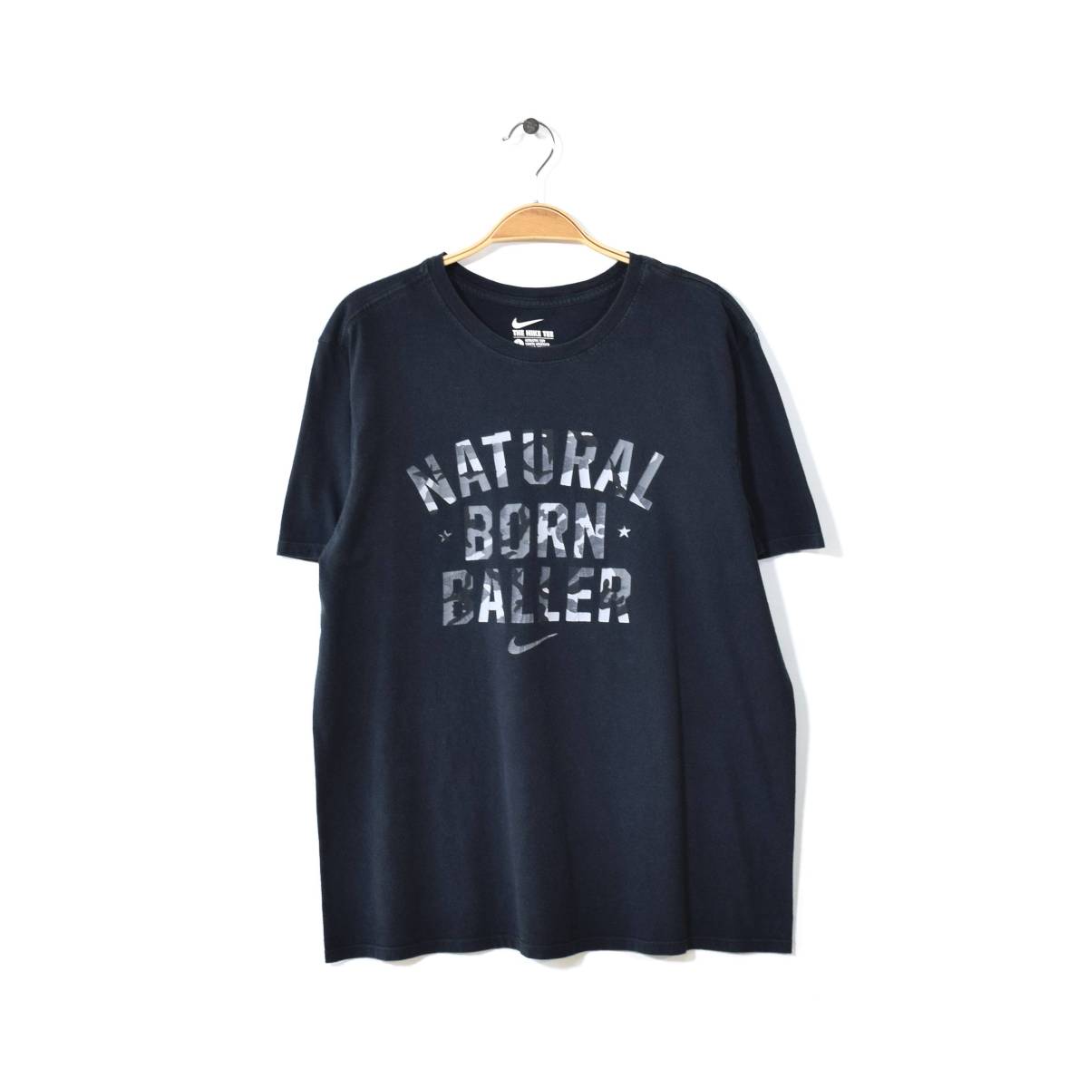 【送料無料】ナイキ スポーツ ロゴプリント コットン クルーネック Tシャツ メンズL NIKE アメカジ 古着 BB0449拍卖