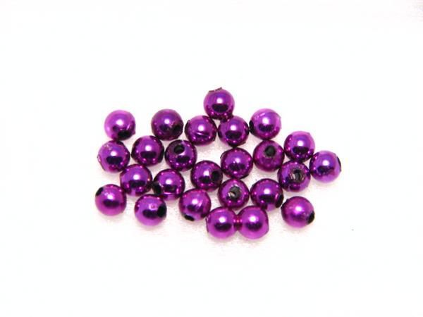 プラスチックビーズ 丸 メタリックレッドパープル 6mm 約100個拍卖
