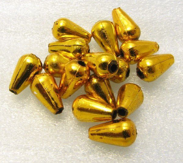 プラスチックビーズ 円錐形 メタリックゴールド 10x6mm 約20個 pbm-01-gd拍卖