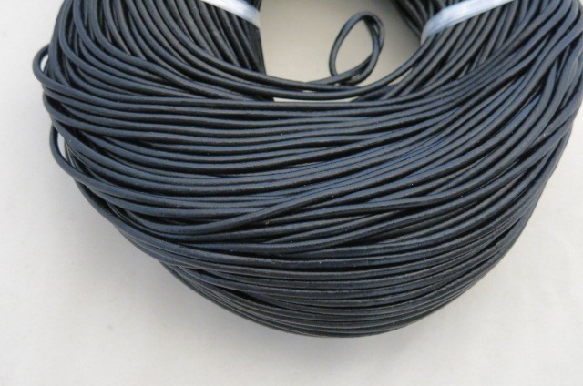 本革紐 丸タイプ 3mm 10cm単位 レザー ブラック (BK) 黒色拍卖