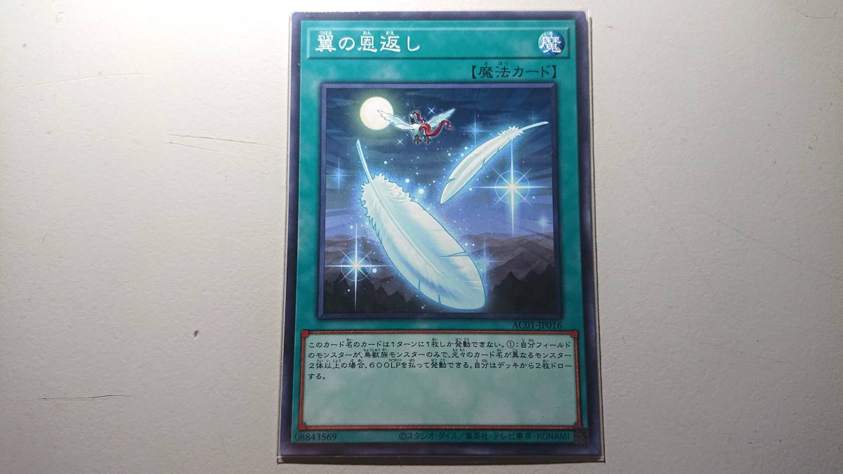 遊戯王 AC01-JP016 翼の恩返し N ノーマル 未使用 ANIMATION CHRONICLE 2021 拍卖