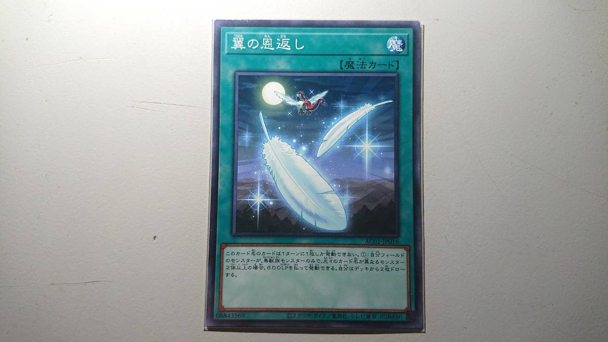 遊戯王 AC01-JP016 翼の恩返し N ノーマル 未使用 ANIMATION CHRONICLE 2021 拍卖