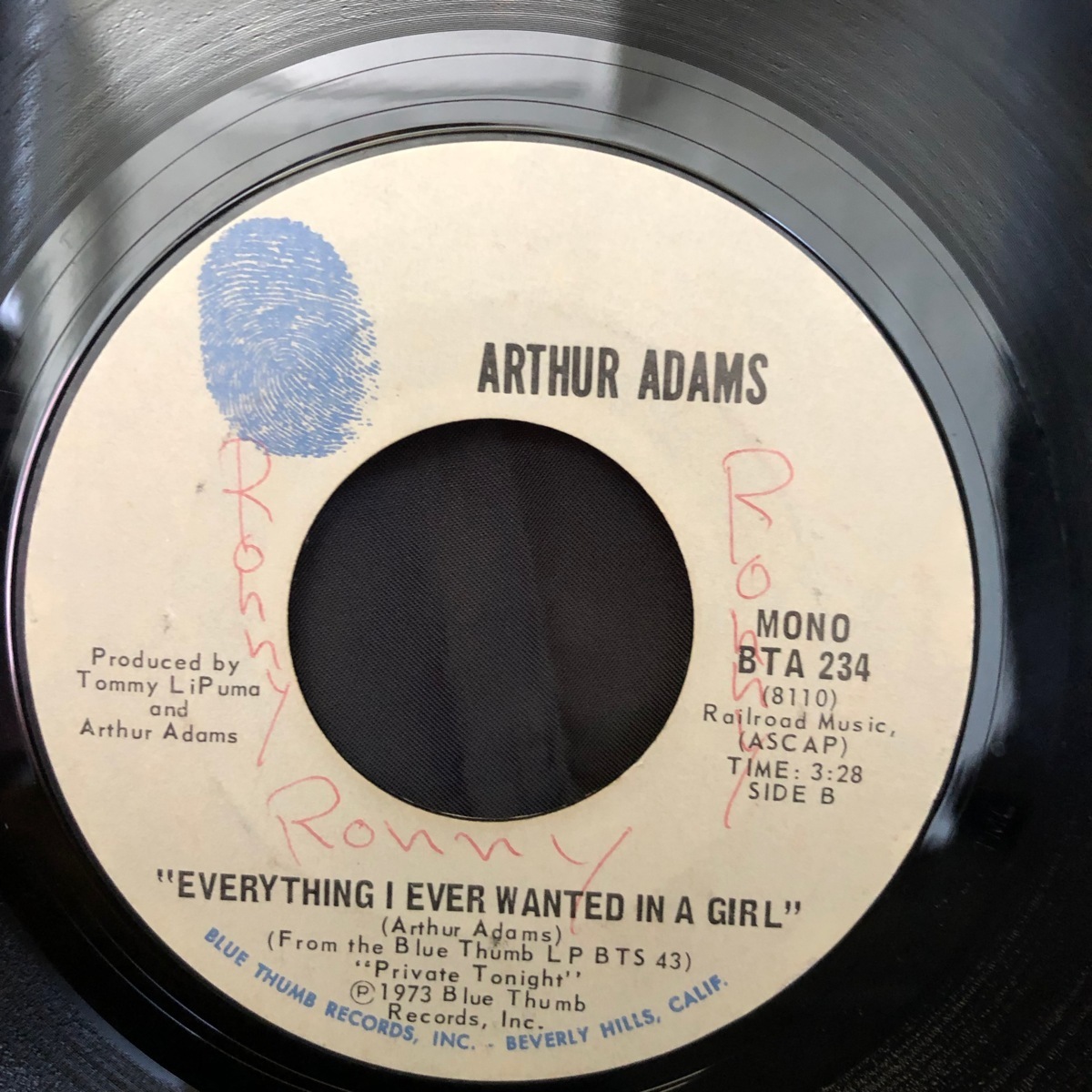 Arthur Adams / I Can't Believe My Eyes Everything I Ever Wanted In A Girl 7inch ARTHR ADAMS拍卖