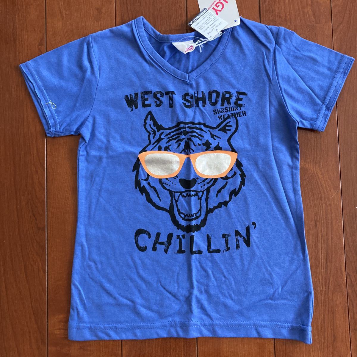 ALGY・アルジー・ストレッチ生地・半袖Tシャツ・ブルー・130①拍卖