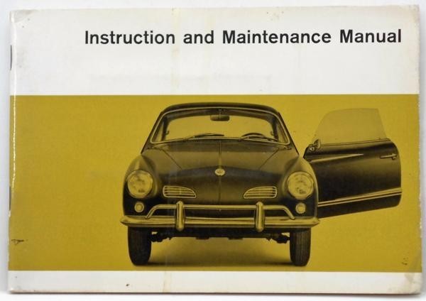 VW KARMANN GHIA 1967 USA Instruction Manual 英語版拍卖