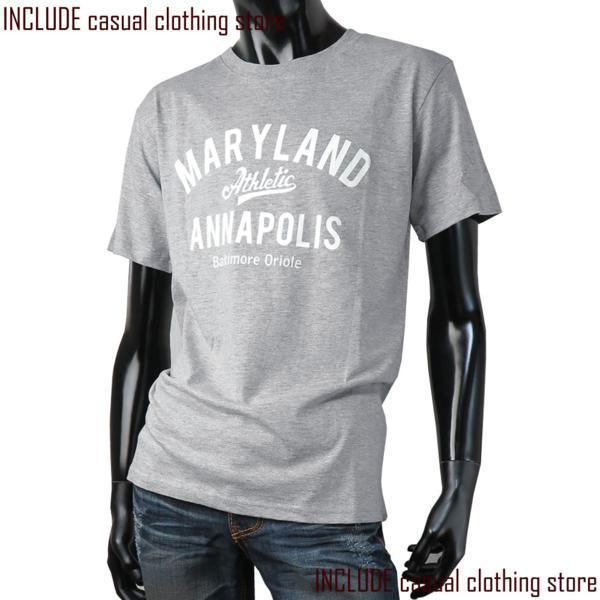 半袖Tシャツ クルーネック Tシャツ ロゴ プリントアメカジ カレッジ グレー M 送料込 クリックポスト拍卖