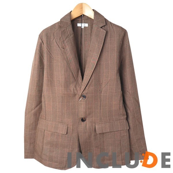 チェック グレンチェック タータンチェック ノバチェック シングル テーラード ジャケット センターベント 薄手 M 送料込拍卖