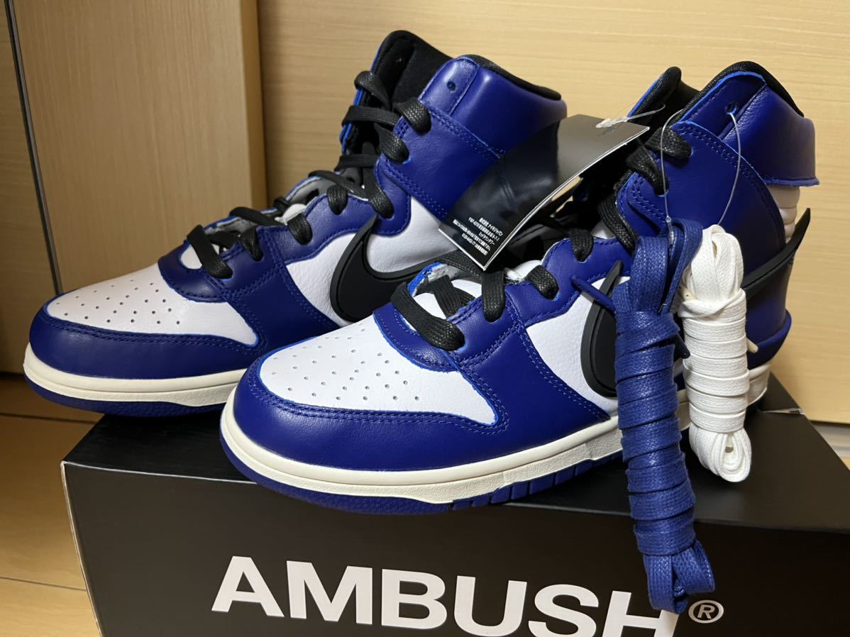 26cm 国内正規品 AMBUSH × NIKE DUNK HIGH DEEP ROYAL アンブッシュ × ナイキ ダンク ハイディープロイヤル シュプリーム ロー拍卖