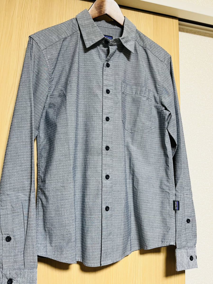 【美品】Patagonia(パタゴニア) フェズマンシャツ 無地グレー XXS 長袖 オーガニックコットン フォーマルカジュアル 稀少 レアサイズ拍卖