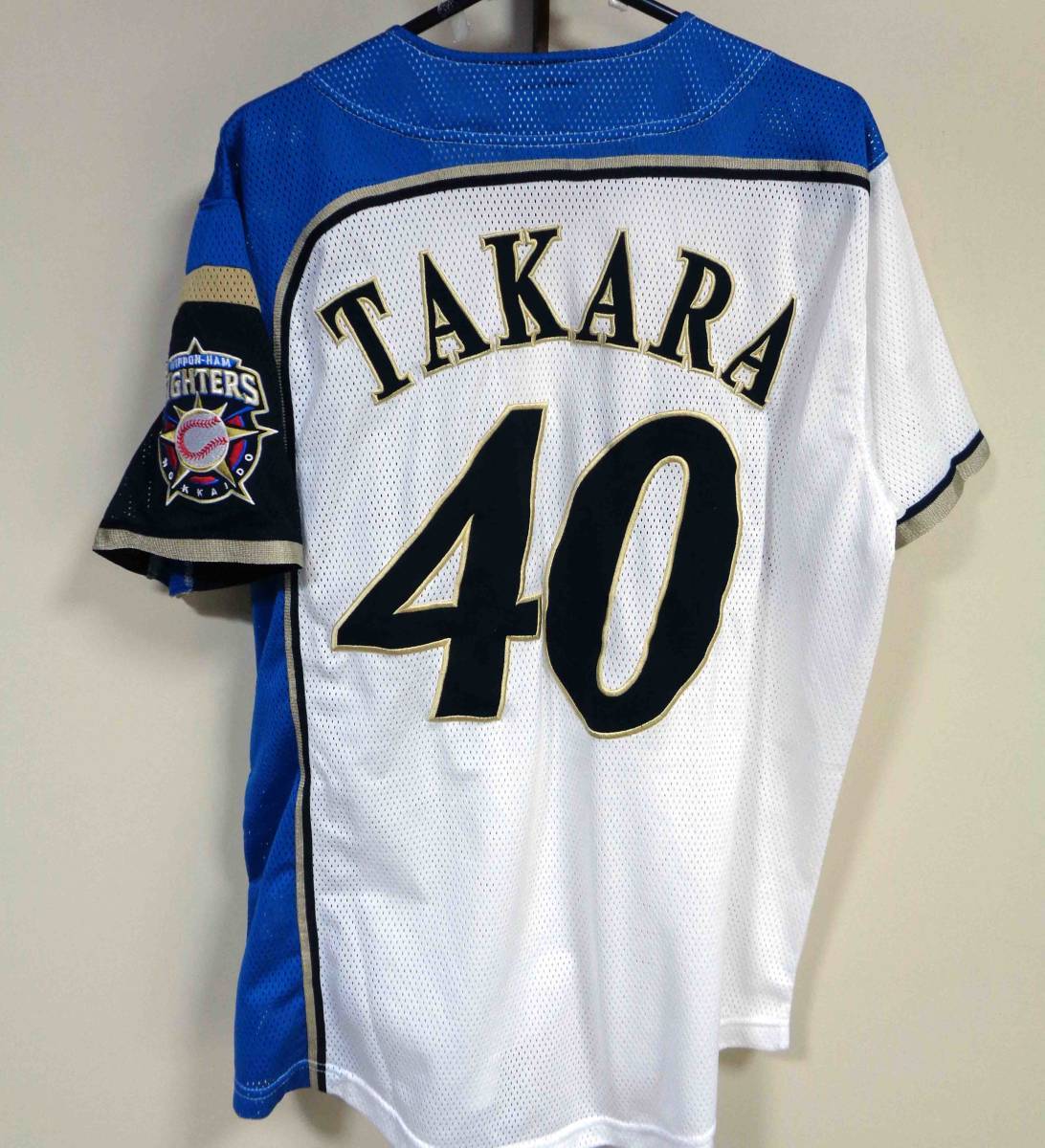 古着Sサイズ◆Mizunoミズノ北海道日本ハムファイターズ高良40番応援ホームユニフォーム豪華刺繍☆プロ野球◆拍卖