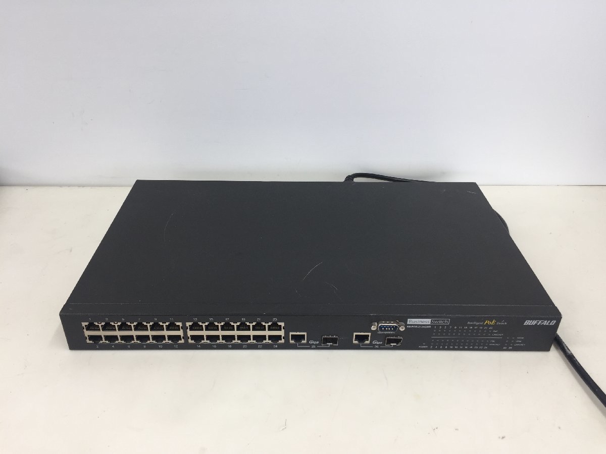 BUFFALO レイヤー2 Giga対応 インテリジェント PoE スイッチ 24ポートモデル BS-POE-2124GMR 現状品(管2FC5)拍卖