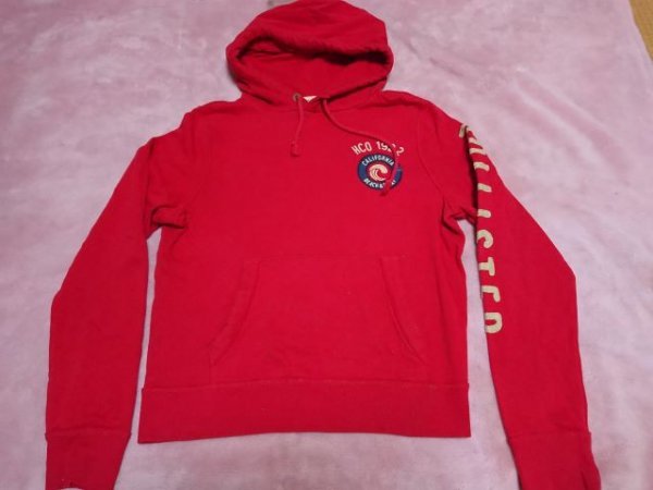 HOLLISTER スエットパーカー L レッド拍卖