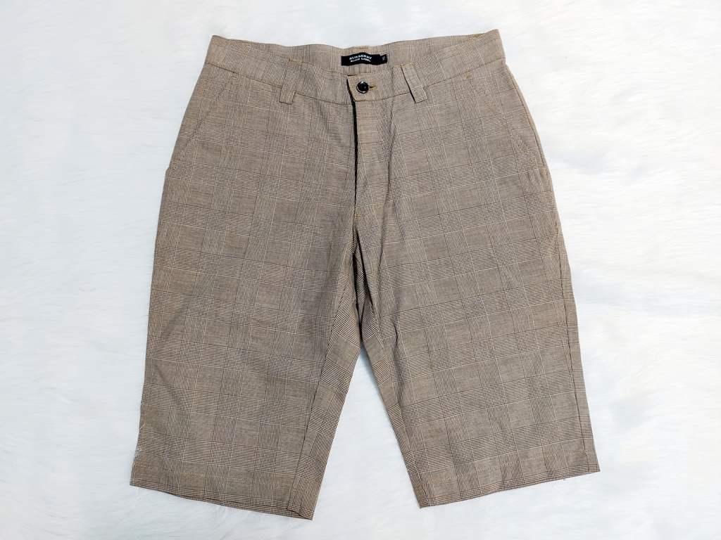 ■新品同様 バーバリーブラックレーベル 夏 人気ハーフパンツ ゴルフウェア 短パン アウトレット チェック柄 未使用拍卖
