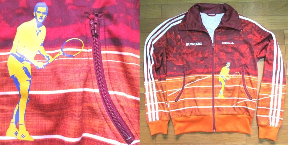 adidas BUNGERT ジャージ 2XS テニス オレンジ系 カーブポケット トラックジャケット アディダス拍卖