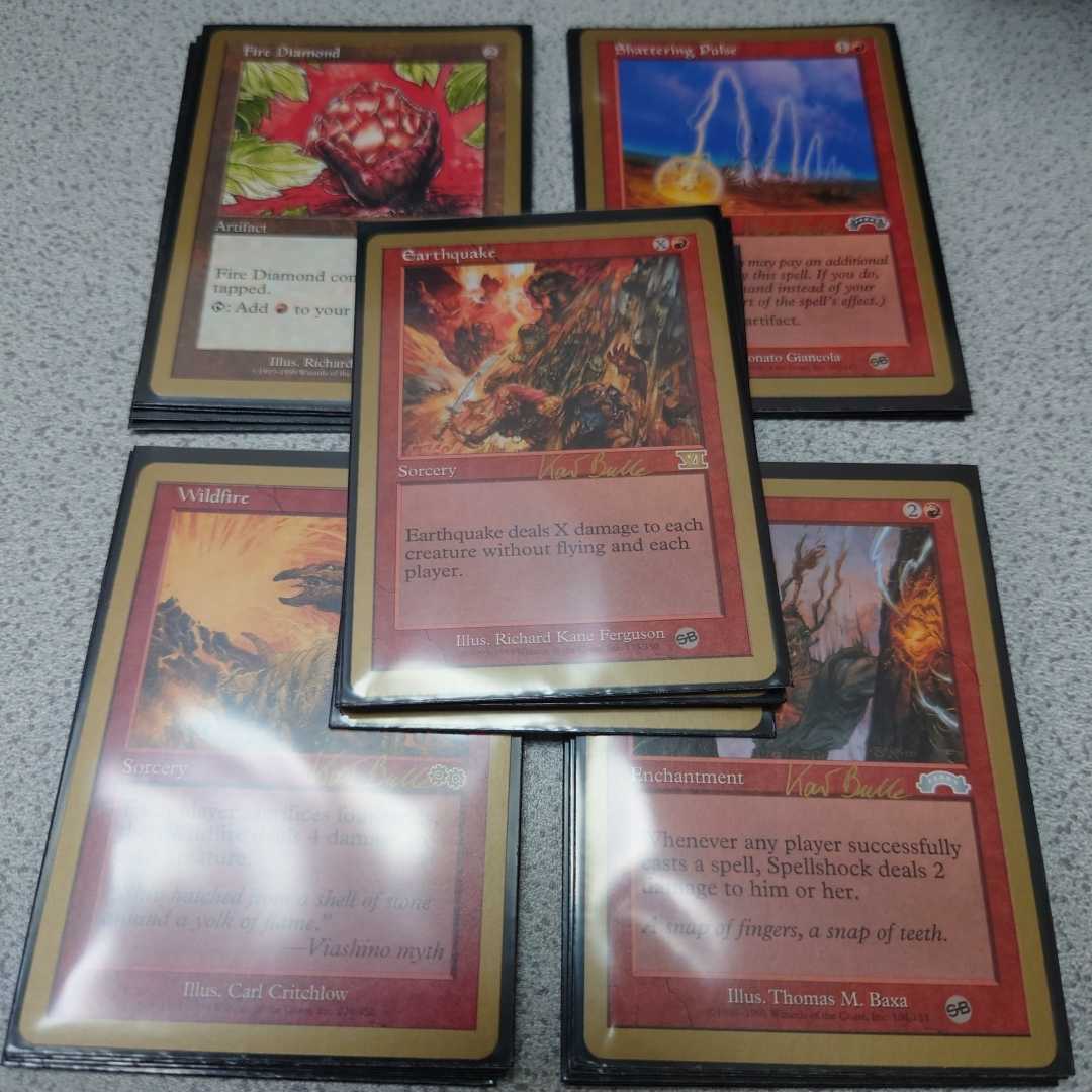 MTG 金枠 まとめ 英語 各4枚 20枚セット World Champions 1999 地震 燎原の火 他 即決拍卖