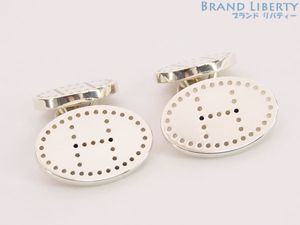 美品 エルメス H リュバン エクリプス エブリン パンチングロゴ カフス カフスボタン カフリンクス シルバー925 AG925拍卖