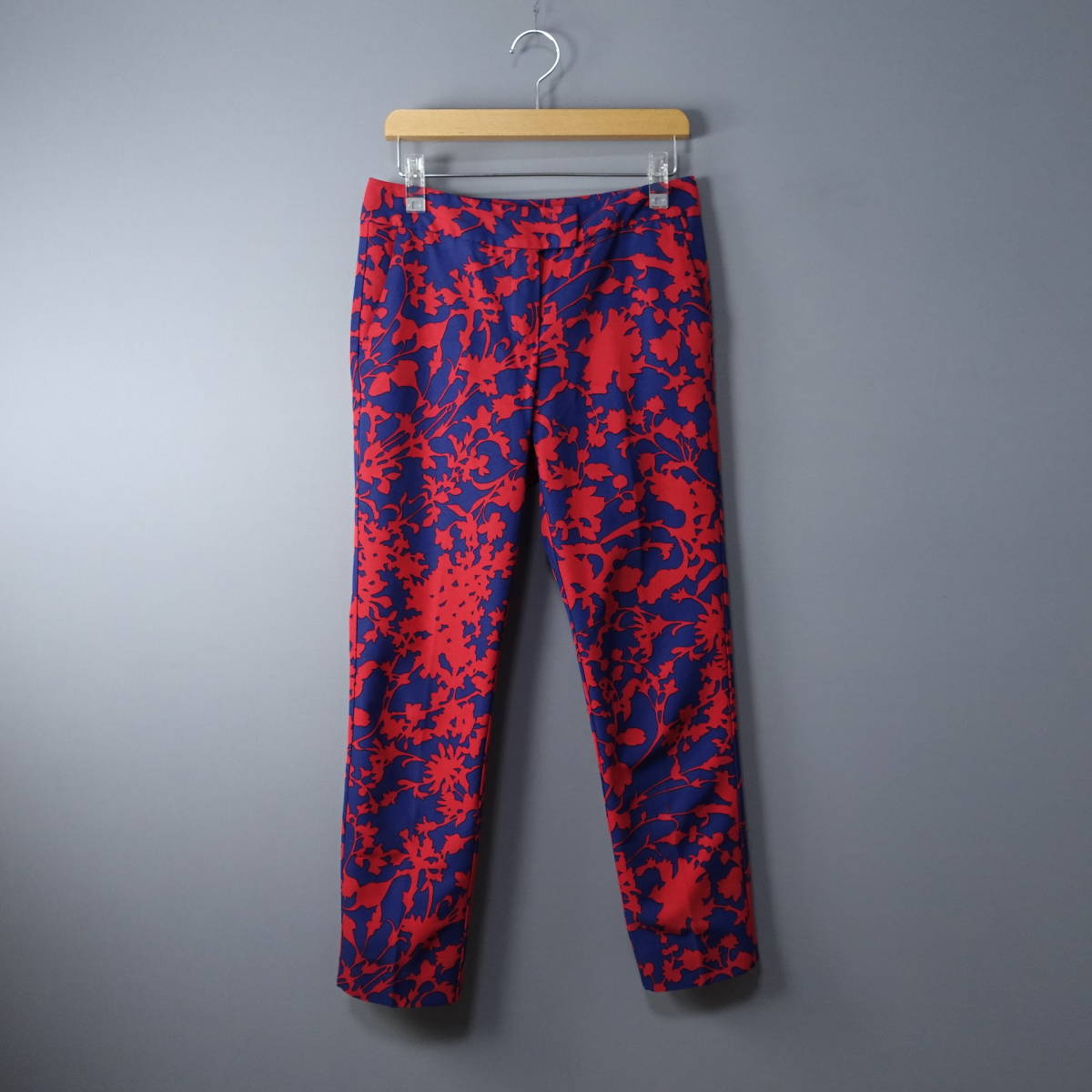 ★訳あり★フロントボタン欠品★MAX&Co/マックスアンドコー/160/64A/パンツ/ネイビー×レッド/紺×赤/レディース/スラックス拍卖