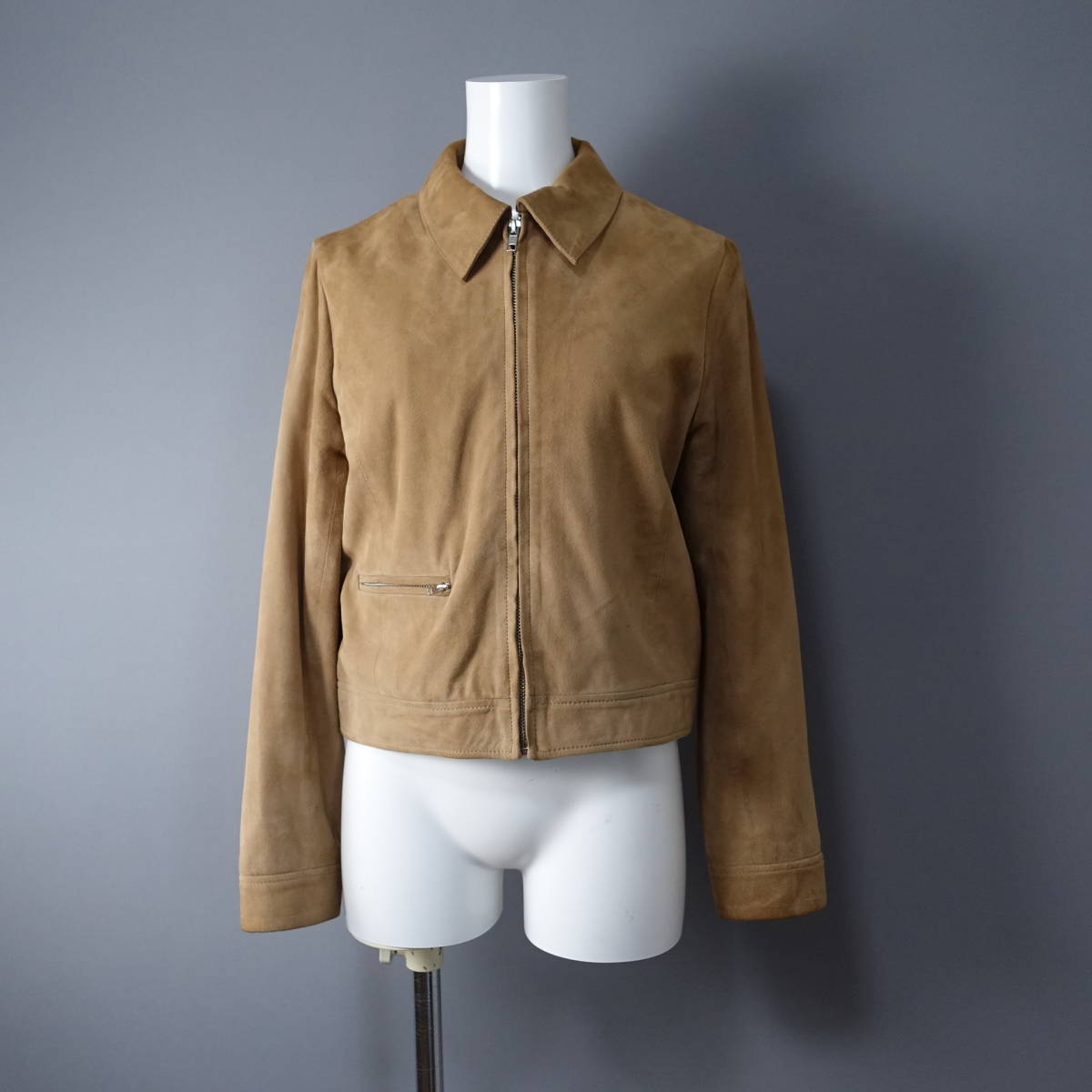 JOURNAL STANDARD Relume/ジャーナルスタンダードレリューム/38/やぎ革/レザー/ジャケットブルゾン/ブラウン/レディースMサイズ相当/茶拍卖