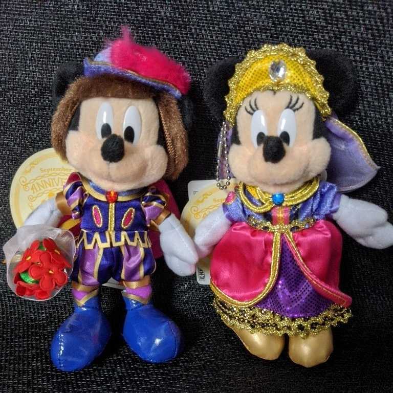即決【送料無料】17周年ぬいぐるみバッジ(2点) 美品 パーク記念・TDR TDS ディズニーシー 未使用/タグ付セット 3400円 ミッキーミニー拍卖