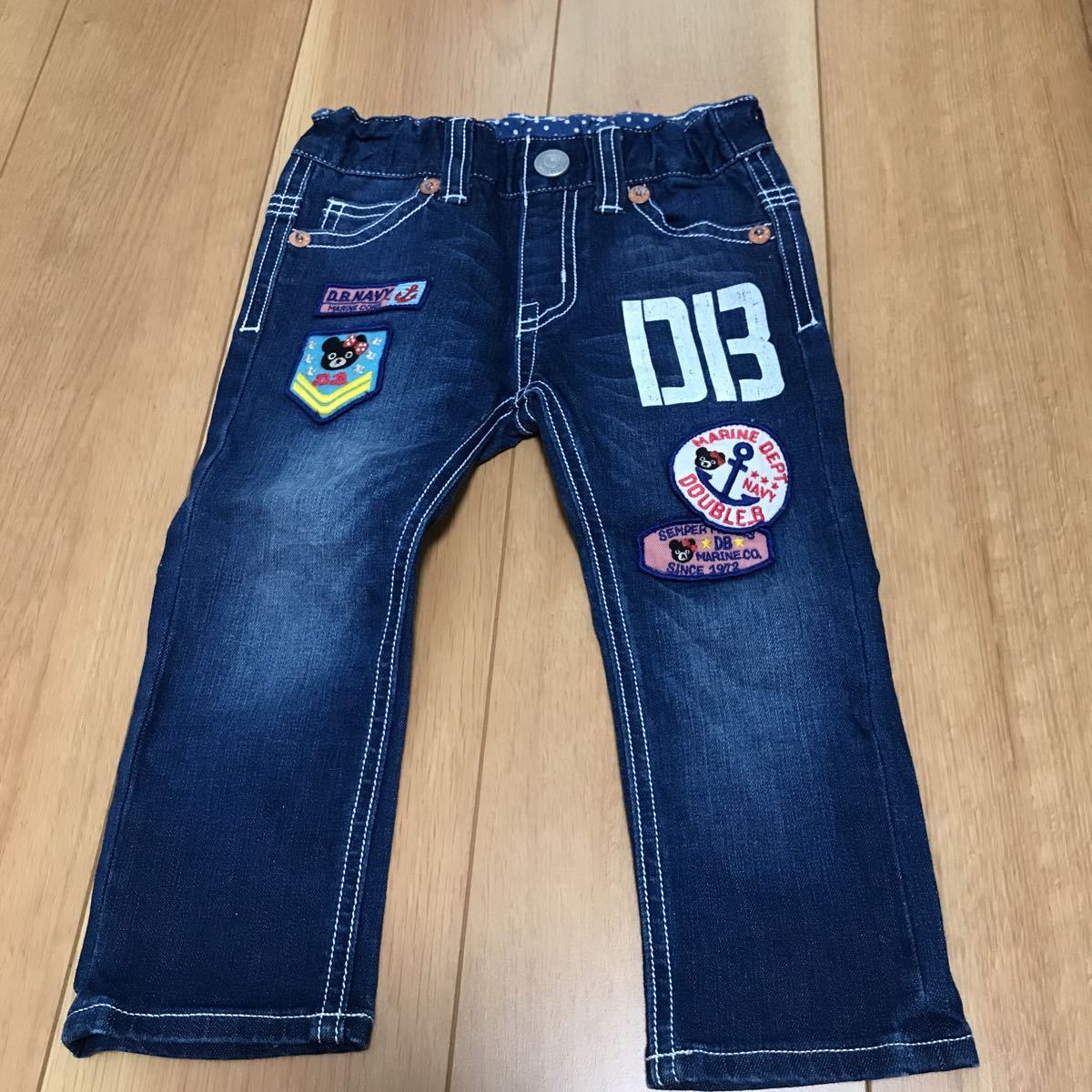 【中古】MIKI HOUSE ミキハウスダブルB デニムパンツ サイズ90 ミキハウス DOUBLE ダブルB ダブルビー拍卖