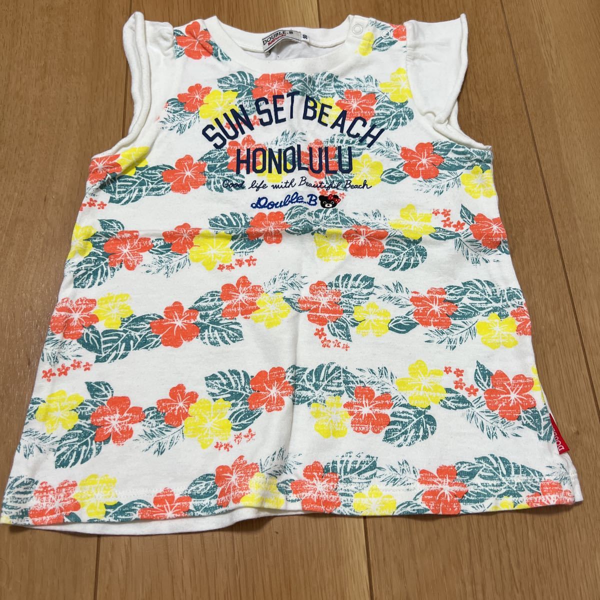 【中古】MIKI HOUSE ダブルB Tシャツ タンクトップ サイズ90拍卖