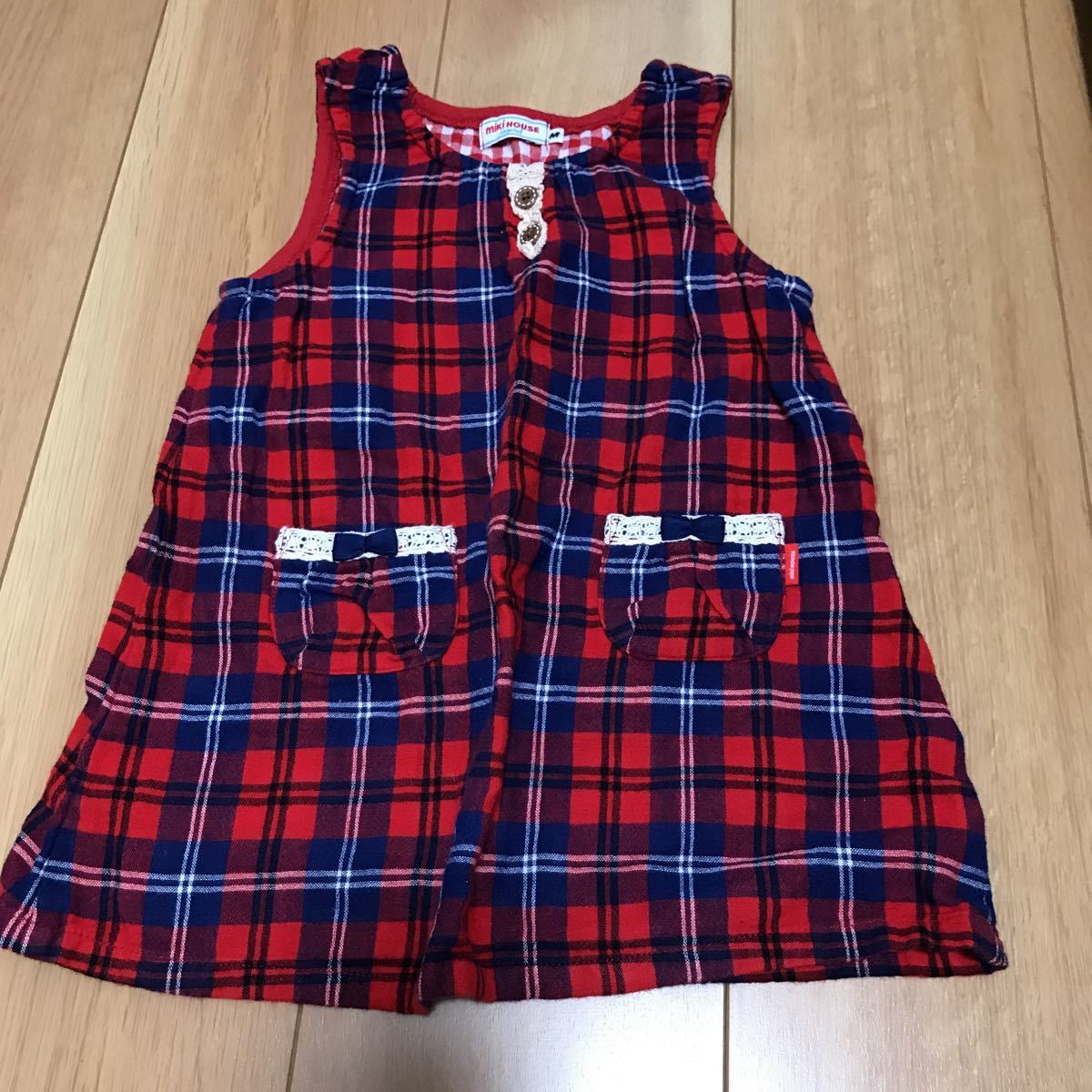 【中古】MIKIHOUSE ミキハウス ジャンパースカート ワンピース サイズM拍卖